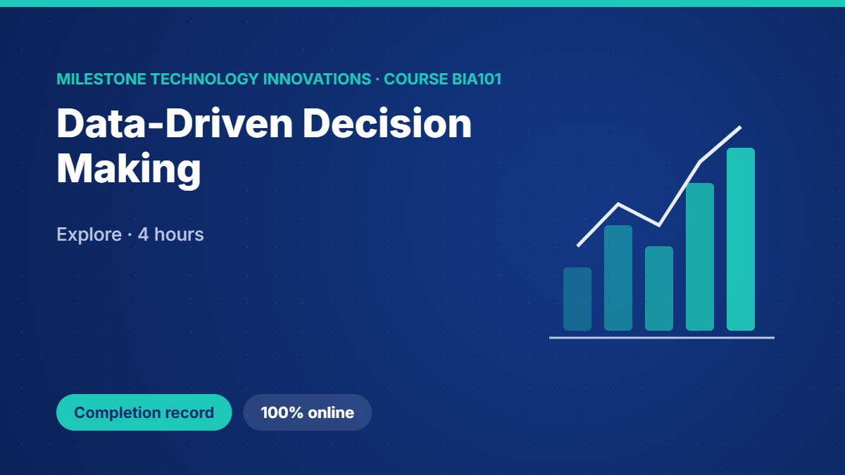 BIA101 · Data-Driven Decision Making