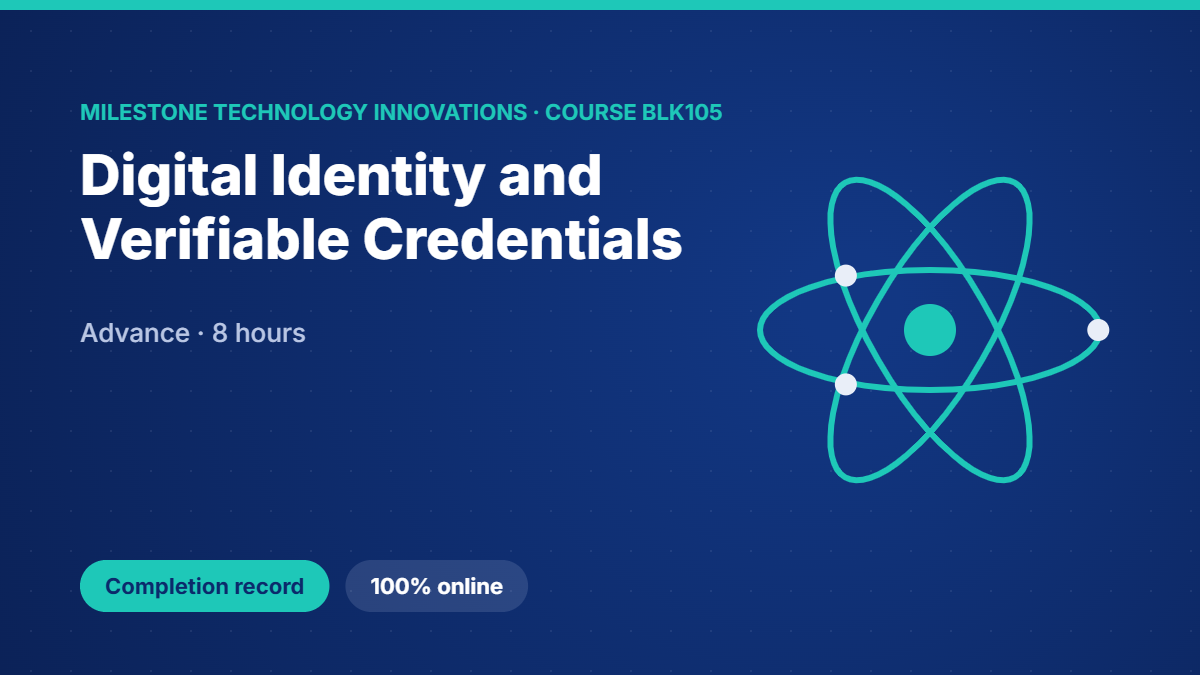 BLK105 · Digital Identity and Verifiable Credentials