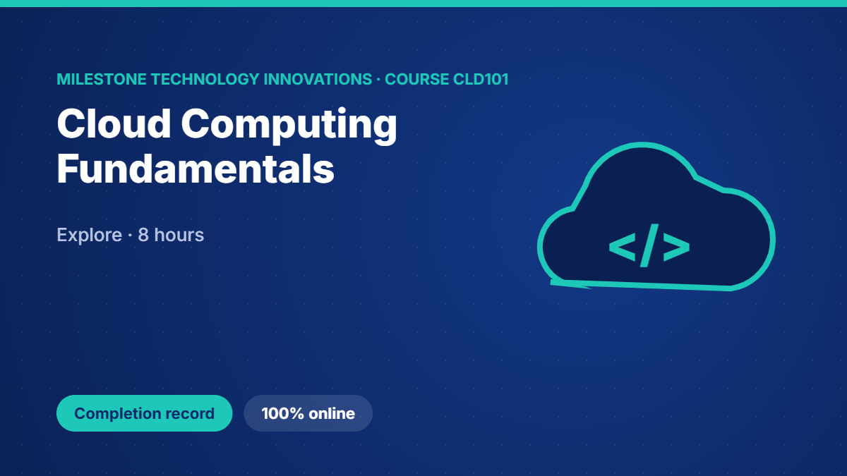 CLD101 · Cloud Computing Fundamentals
