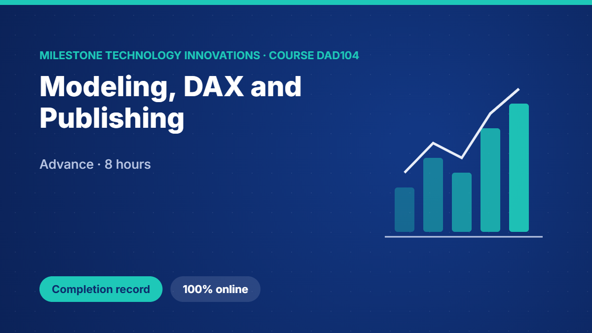 DAD104 · Modeling, DAX and Publishing