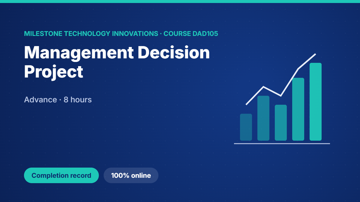 DAD105 · Management Decision Project