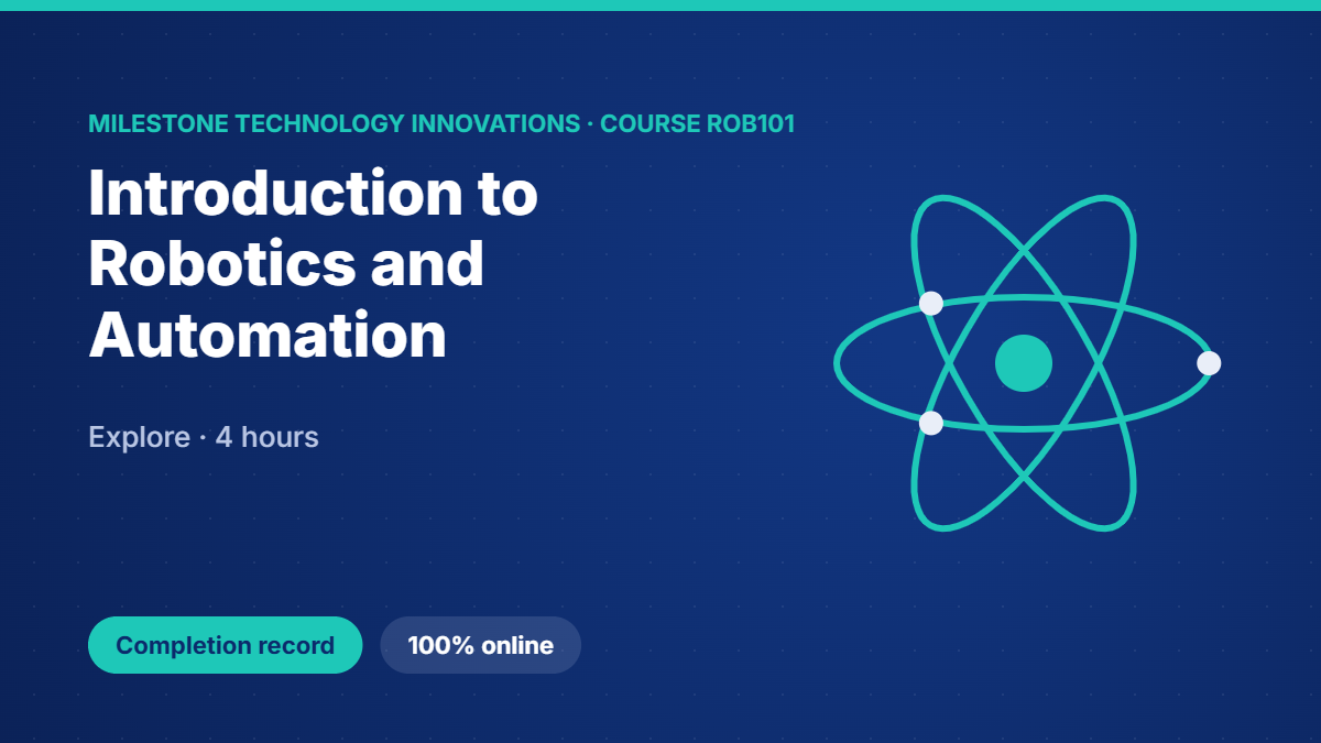 ROB101 · Introduction to Robotics and Automation