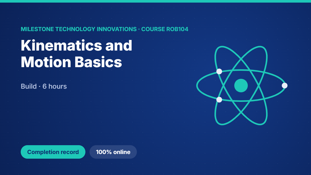 ROB104 · Kinematics and Motion Basics