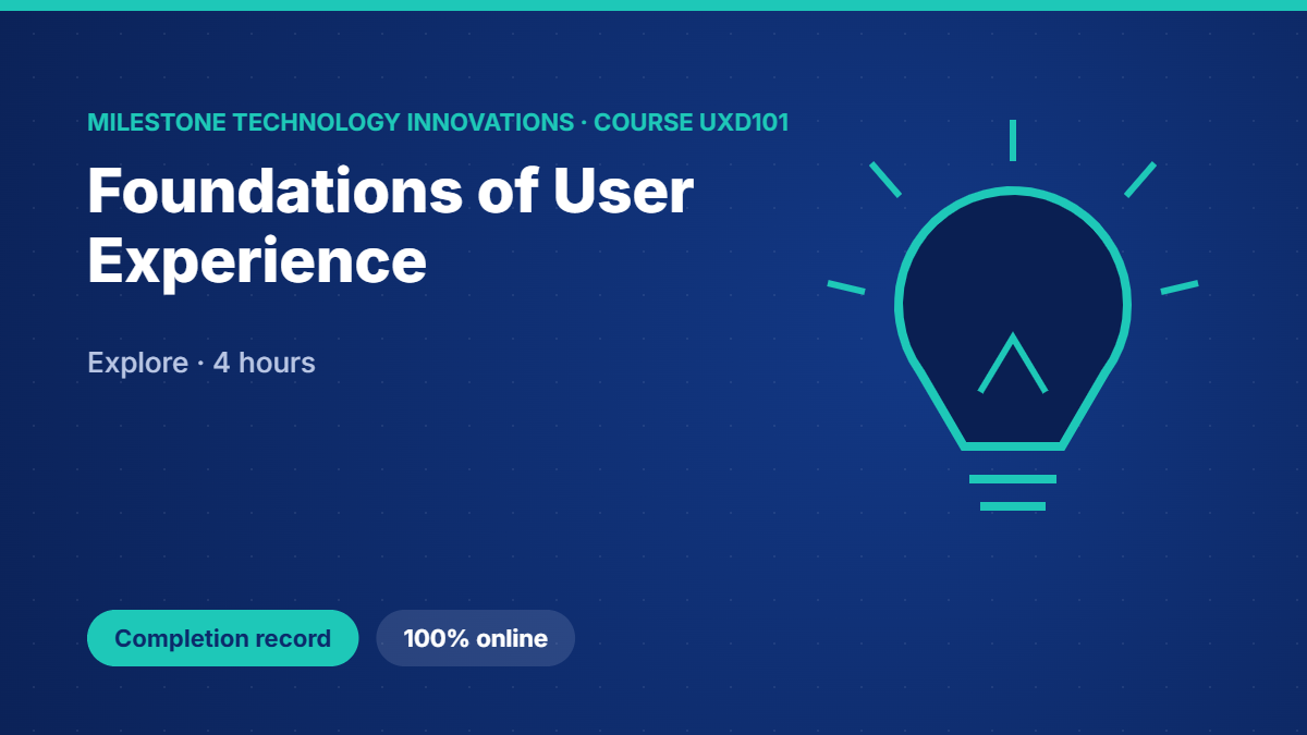 UXD101 · Foundations of User Experience