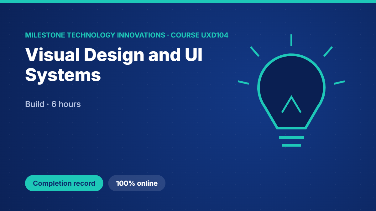 UXD104 · Visual Design and UI Systems